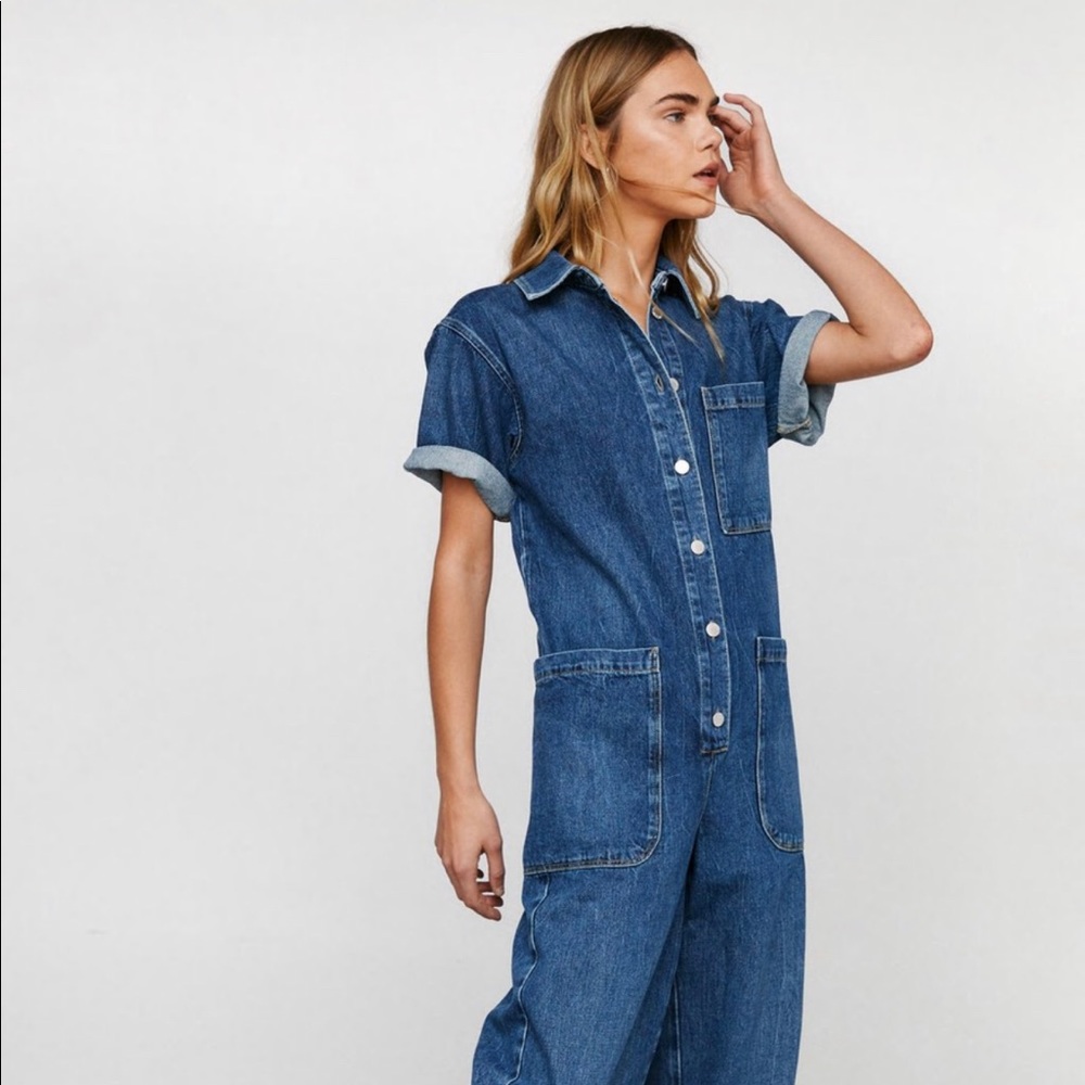 NWT NASTY GAL Denim Jumpsuit (Size US 10)